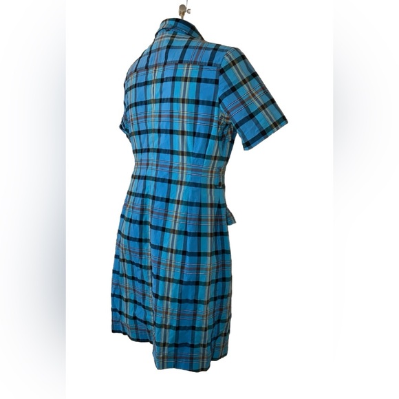 Pendleton Plaid Button Shirt Dress Short Sleeve - Picture 4 of 13